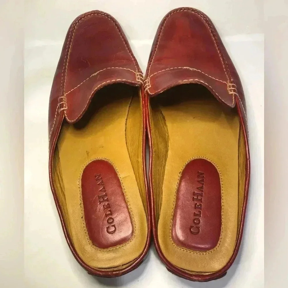 Cole Haan Women Shoe Red Mule Slide Flat Pre Owned 7.5 (see photos). - Picture 11 of 14